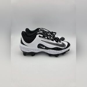 Nike Alpha Huarache Elite 4 Low MCS 'White Black' Baseball Cleats